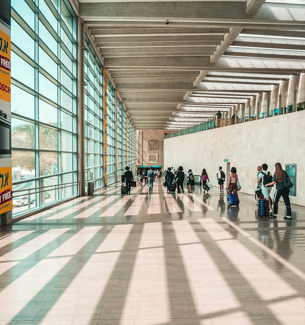 Airport terminal with natural light