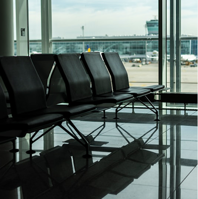 Airport terminal with natural light