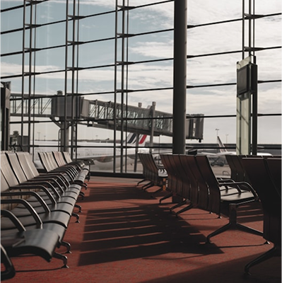 Airport terminal with natural light